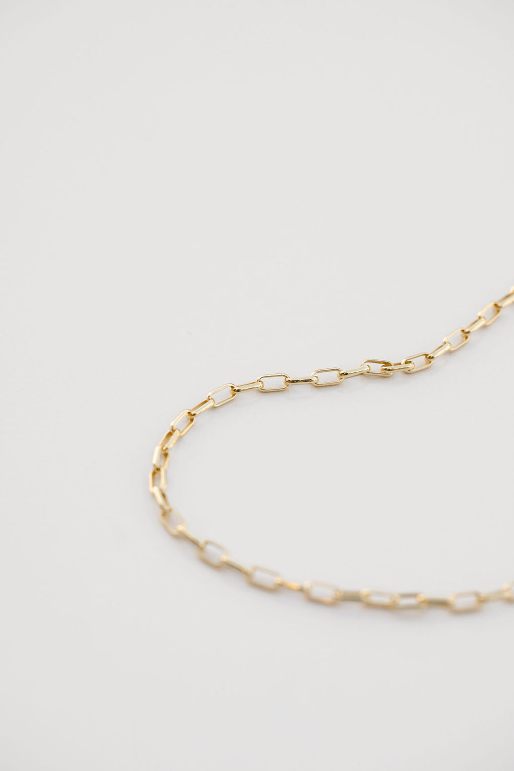 gold paperclip link chain necklace