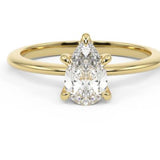 yellow gold pear moissanite engagement ring
