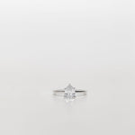 pear cut diamond solitaire engagement ring