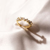 pear cut diamond wedding band