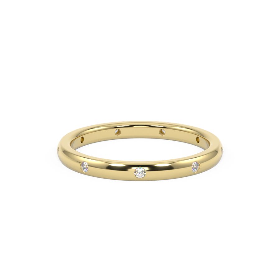 Pressure Set Diamond Wedding Ring