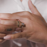 SPARKLY  FLAT PROFILE WEDDING RING WITH DIAMONDS