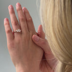 Toi et moi pear cut diamond engagement ring