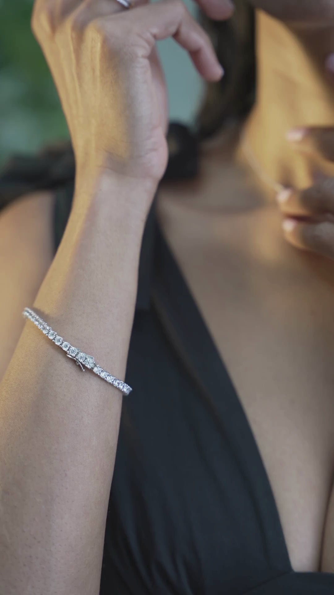 lab grown diamond tennis bracelet