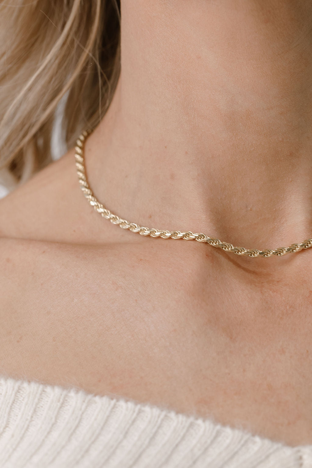 gold rope necklace