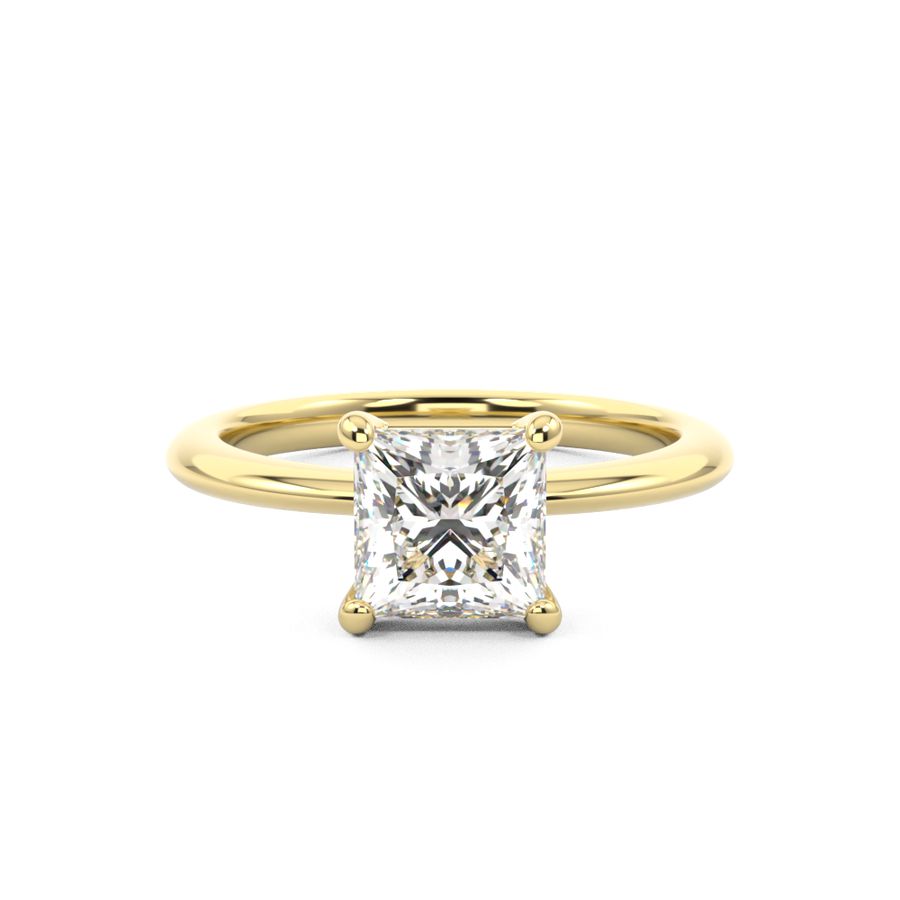 Princess Cut Diamond Solitaire Engagement Ring