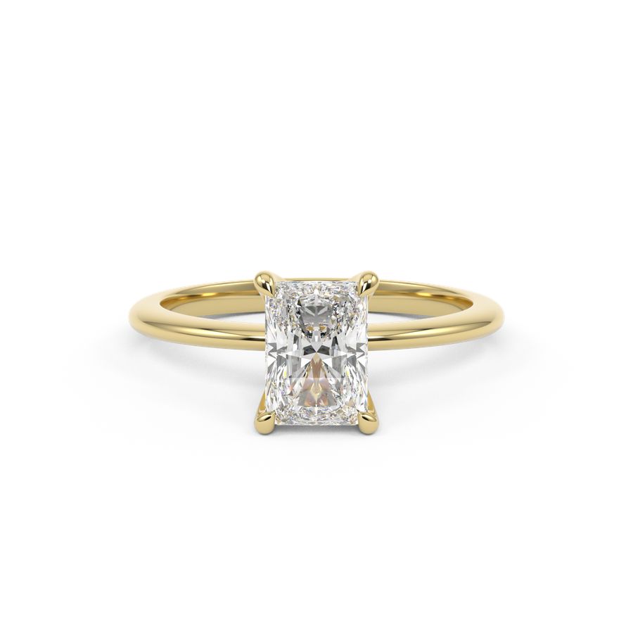 Radiant Cut Diamond Solitaire Engagement Ring | Ready Sooner