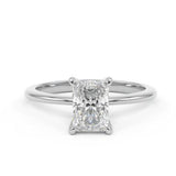 Radiant Cut Moissanite Solitaire Engagement Ring