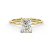 Radiant Cut Moissanite Solitaire Engagement Ring