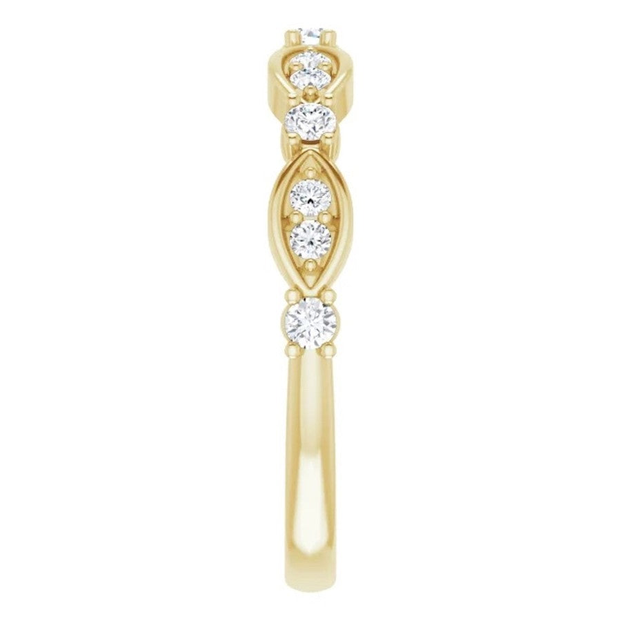 yellow gold diamond wedding ring