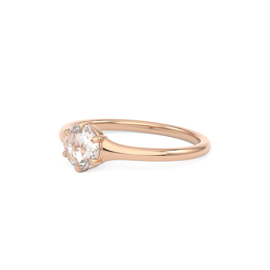 Rose Cut Solitaire Engagement Ring