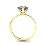four claw compass setting solitaire moissanite engagement ring