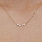 round diamonds gradient necklace