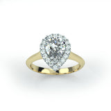 Sadie - Pear Shape Halo Diamond Ring