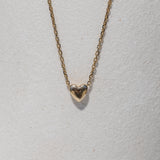 solid gold or silver tiny heart pendants