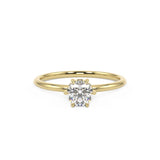 Sparkling Setting Solitaire Round Moissanite Solitaire Engagement Ring