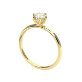 Sparkling Setting Solitaire Round Moissanite Solitaire Engagement Ring