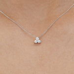triangle cluster diamond necklace