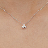 triangle cluster diamond necklace