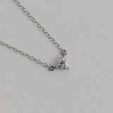 White Gold Trilliant cut diamond pendant necklace