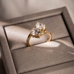two stone engagement ring diamond