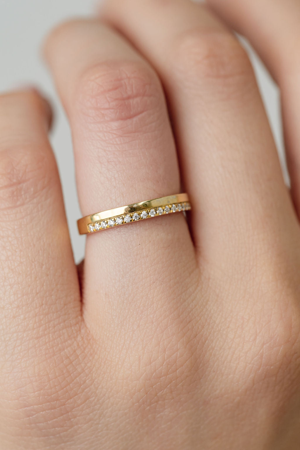 wedding ring with gold and diamonds