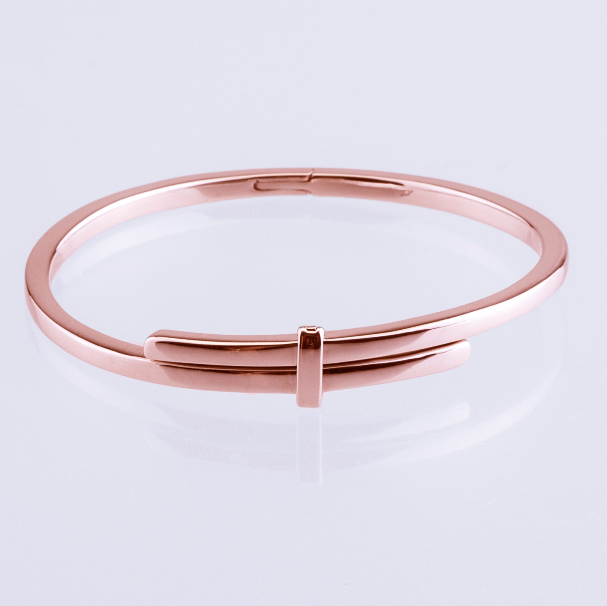 Rose Gold plated crossover bangle