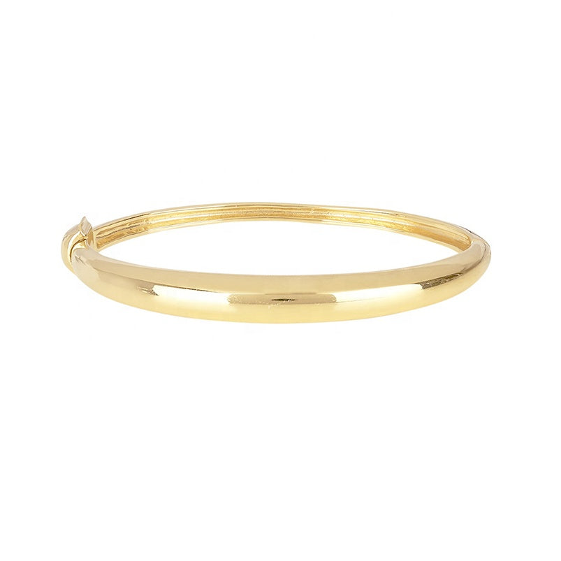 yellow gold dome bangle
