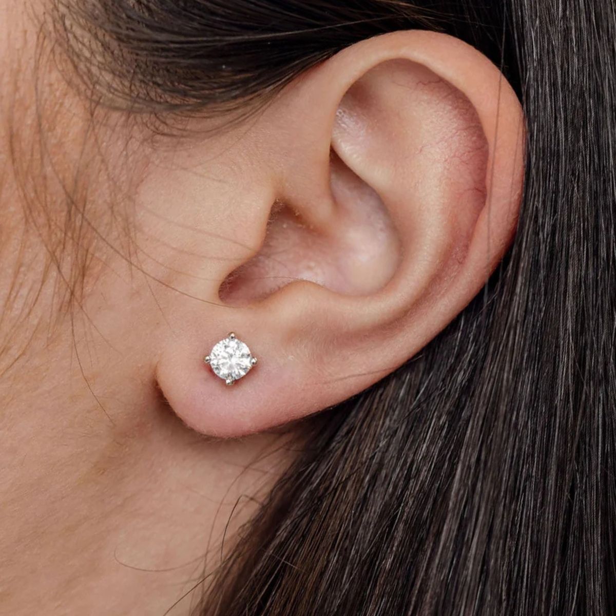 Classic round diamond stud earrings showcasing brilliant cut stones for timeless elegance