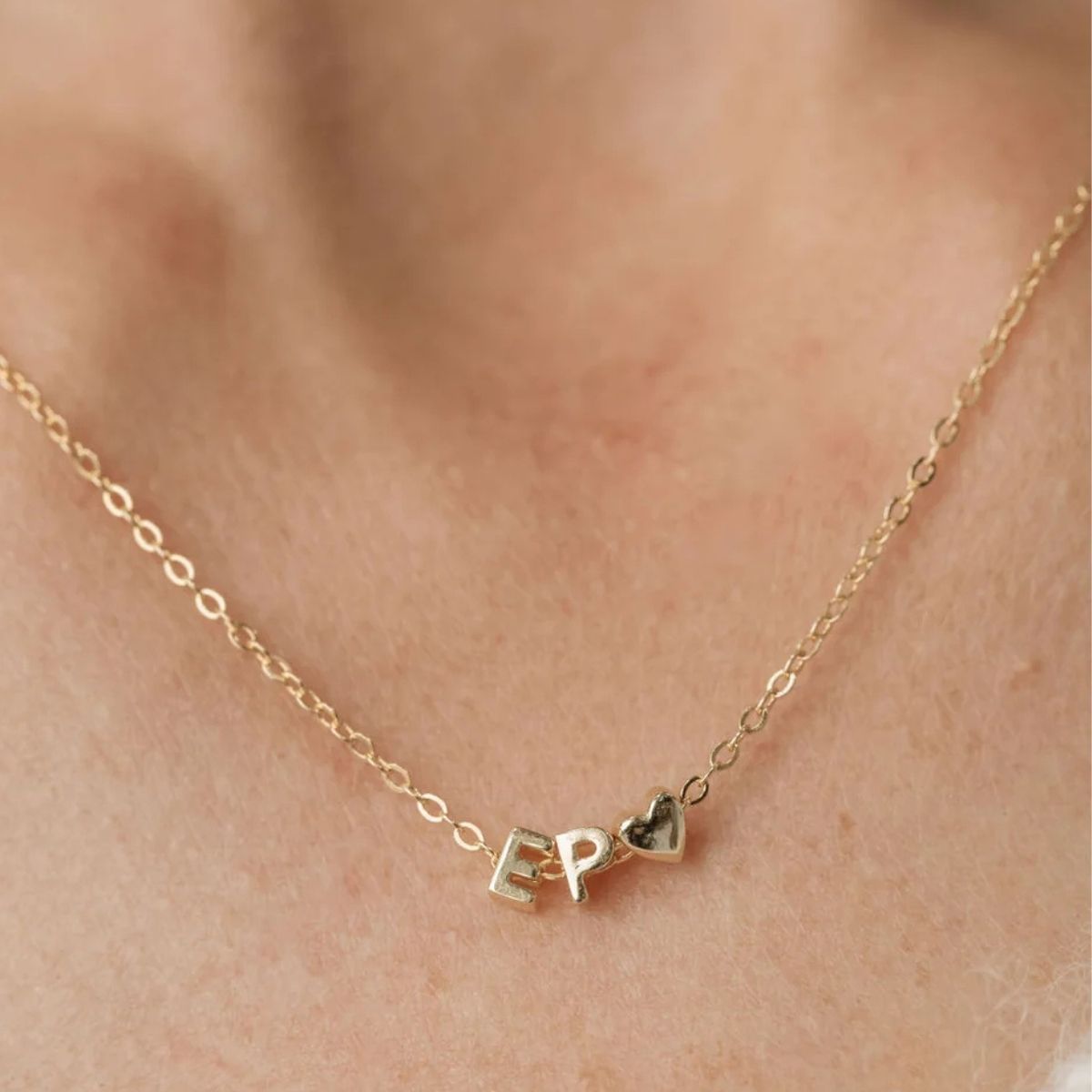 Gold initial letter necklace offering personalised jewellery for meaningful gifts Adelaide