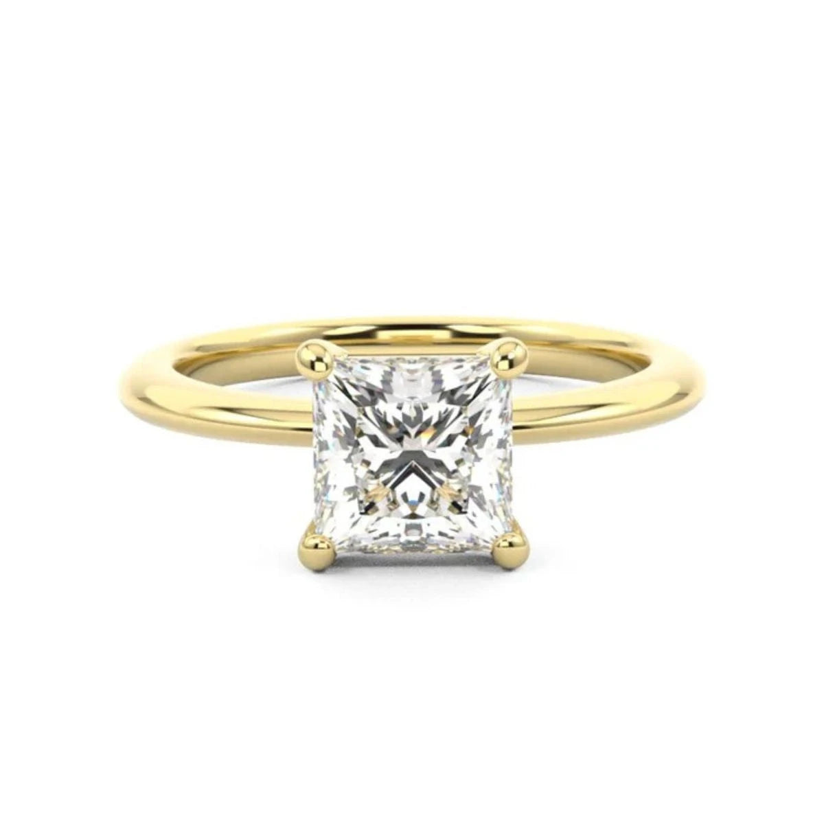 Princess cut diamond solitaire engagement ring showcasing modern square brilliance Adelaide