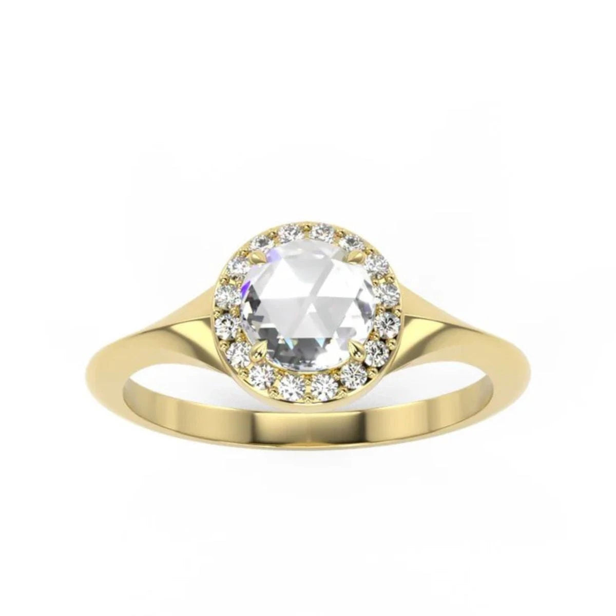 Rose cut diamond ring with vintage-inspired setting showcasing unique faceting Adelaide