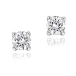 18kt White Gold Diamond Stud Earrings