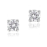 18kt White Gold Diamond Stud Earrings
