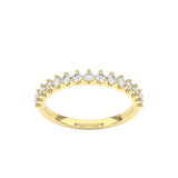 3 claw diamond eternity ring in yellow gold 