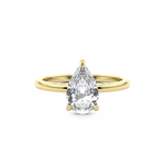 3 claw pear cut solitaire