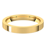 3mm cigar flat wedding ring yellow gold 