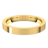 3mm cigar flat wedding ring yellow gold 