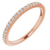 4 claw diamond wedding ring rose gold 