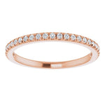 4 claw diamond wedding ring rose gold 2