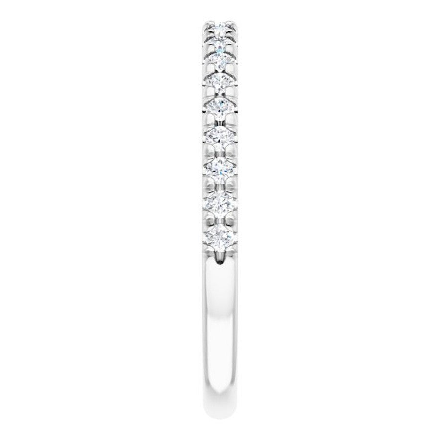 4 claw diamond wedding ring white gold 