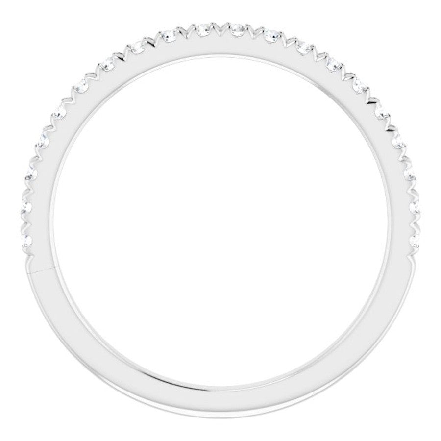 4 claw diamond wedding ring white gold 2