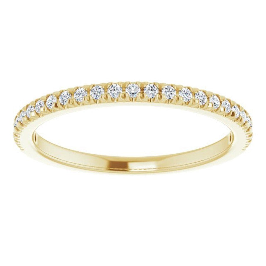 4 claw diamond wedding ring yellow gold 2