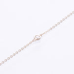 9ct yellow gold fine bracelet with bezel set diamond