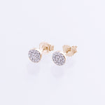 9kt Yellow Gold Cluster Stud Earrings