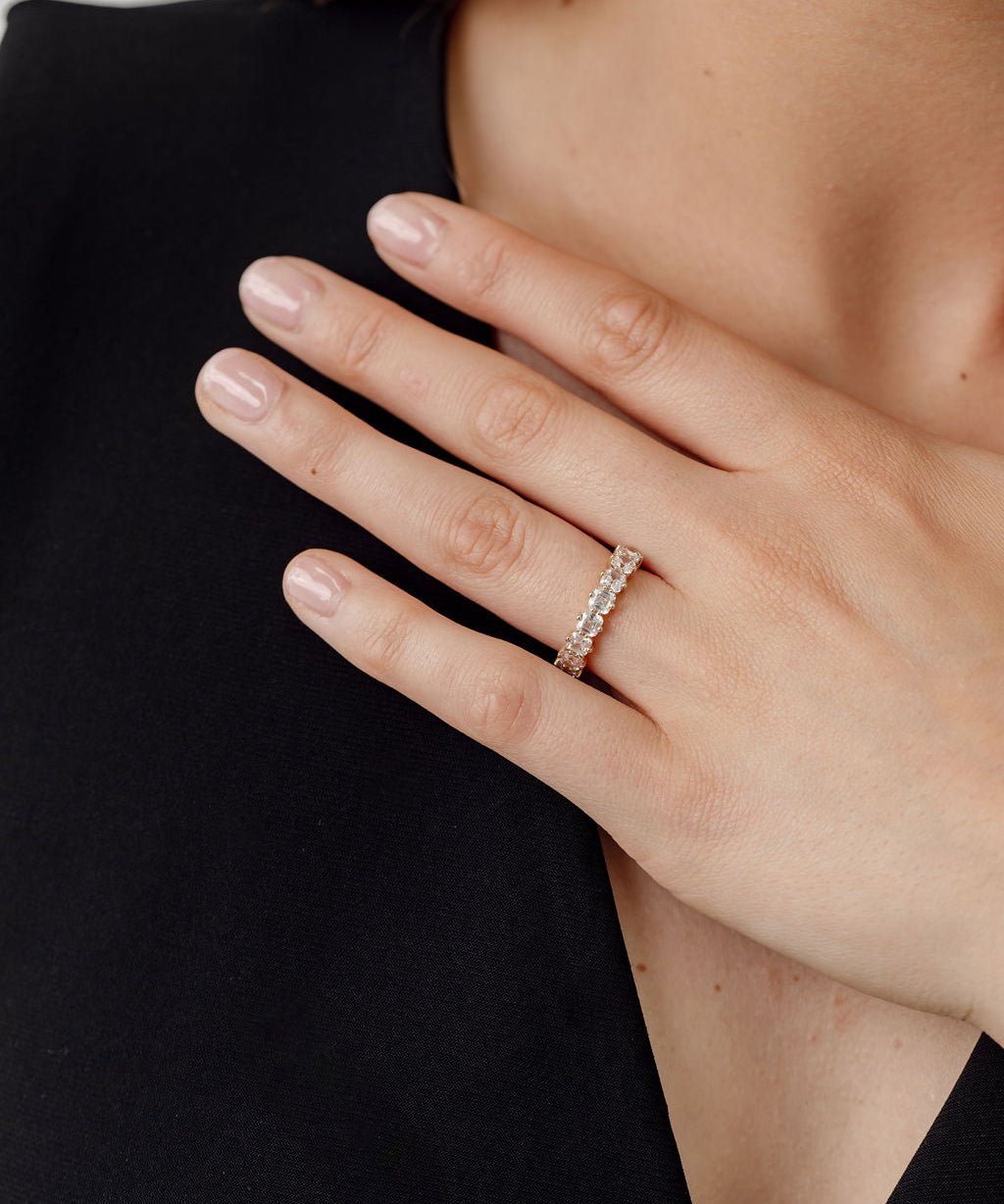 Asscher cut diamond statement wedding ring