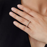 Asscher cut diamond statement wedding ring