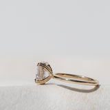 Assher Cut Diamond with Hidden Halo