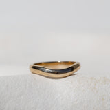 BOLD CURVED WEDDING RING