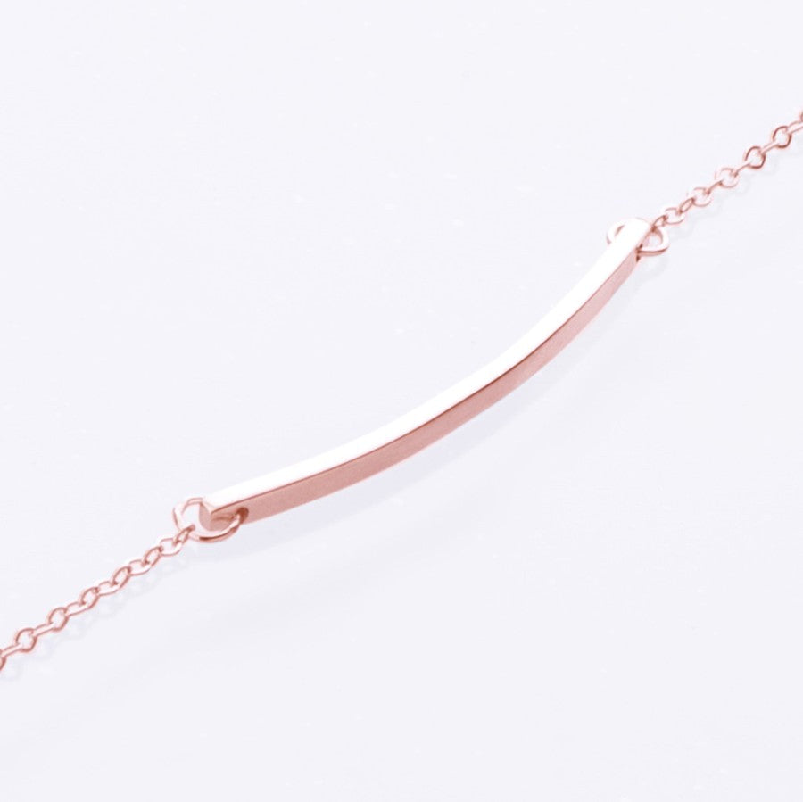 Bar bracelet 9kt rose gold 